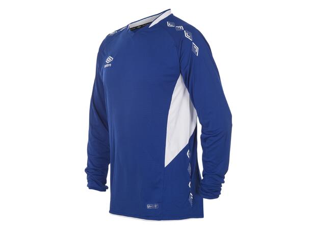 UMBRO UX-1 Jersey LS jr Blå/Hvit 116 Flott langermet spillertrøye 